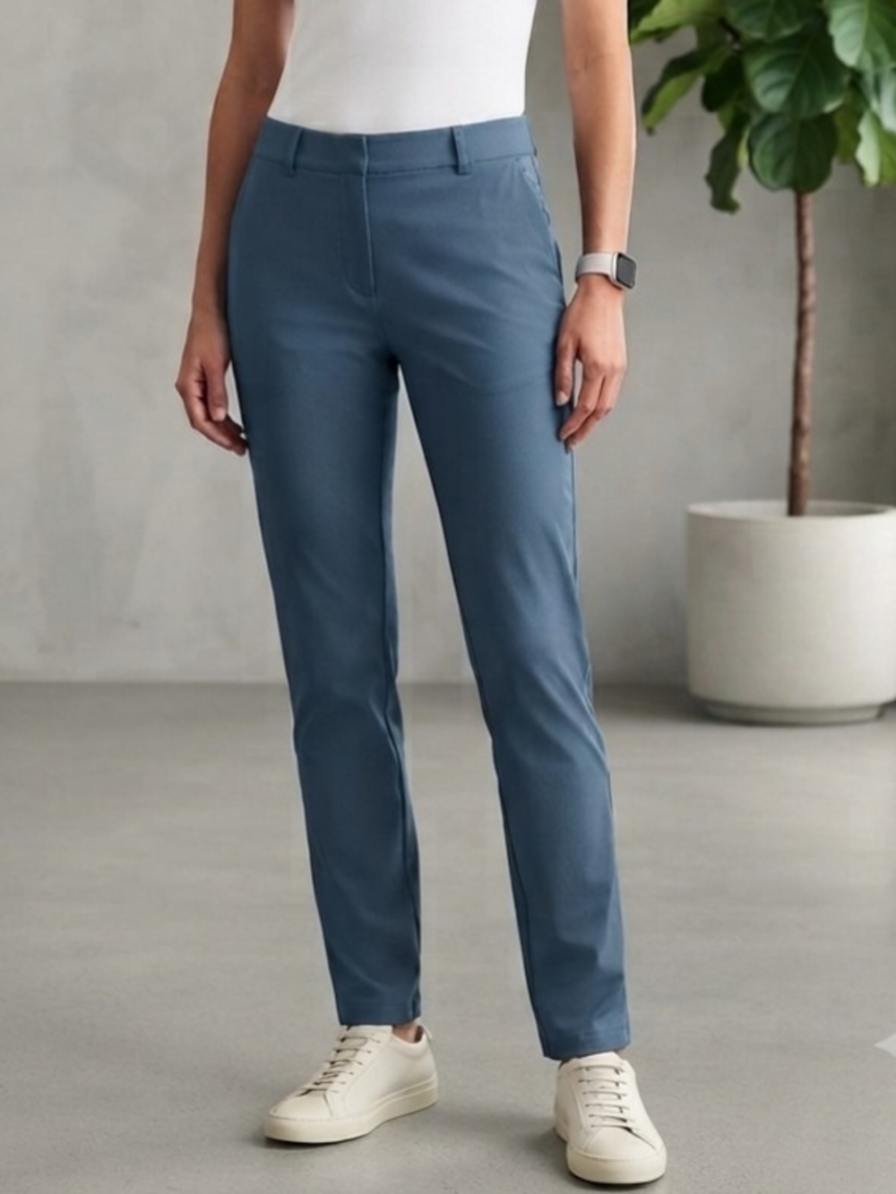 Lole Straight-Leg Blue Women's Pants With Pockets Size 14